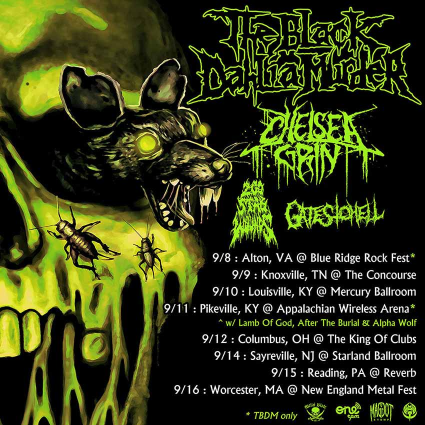 The Black Dahlia Murder new tour poster 2023