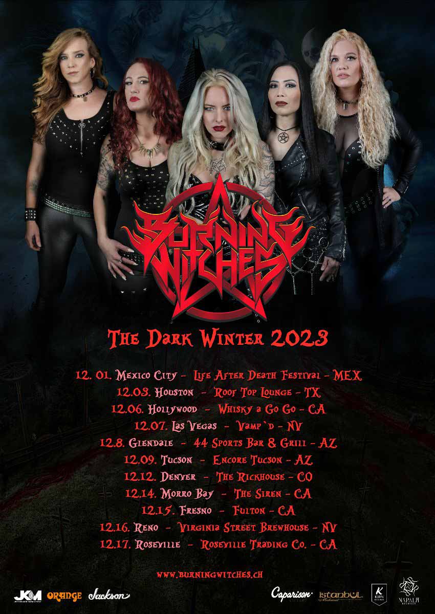 Burning Witches tour dates North America 2023