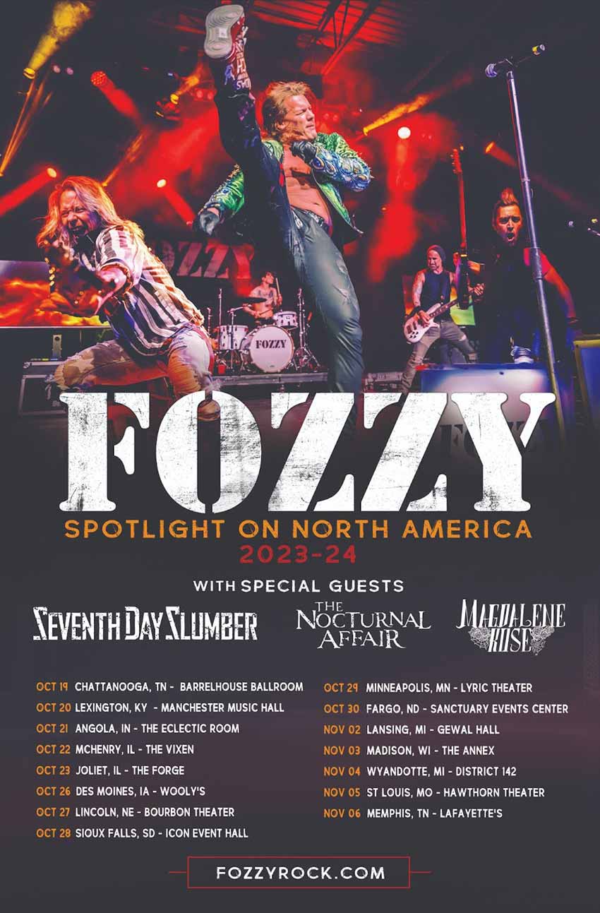 Fozzy new USA tour dates for 2023