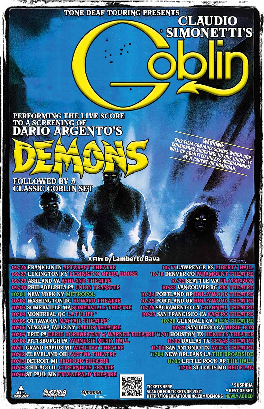 Claudio Simonetti's Goblin North American tour dates
