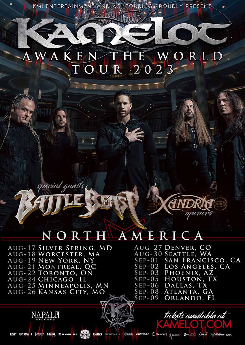 Kamelot North American tour 2023