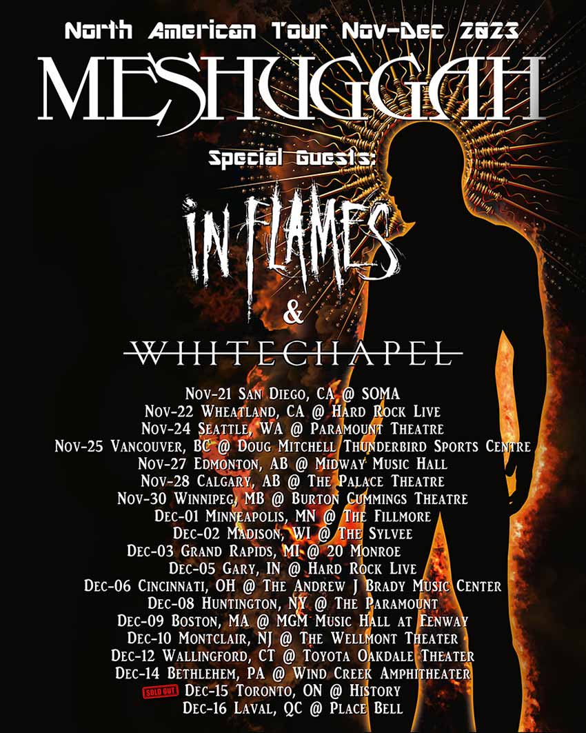 Meshuggah In Flames tour dates 2023