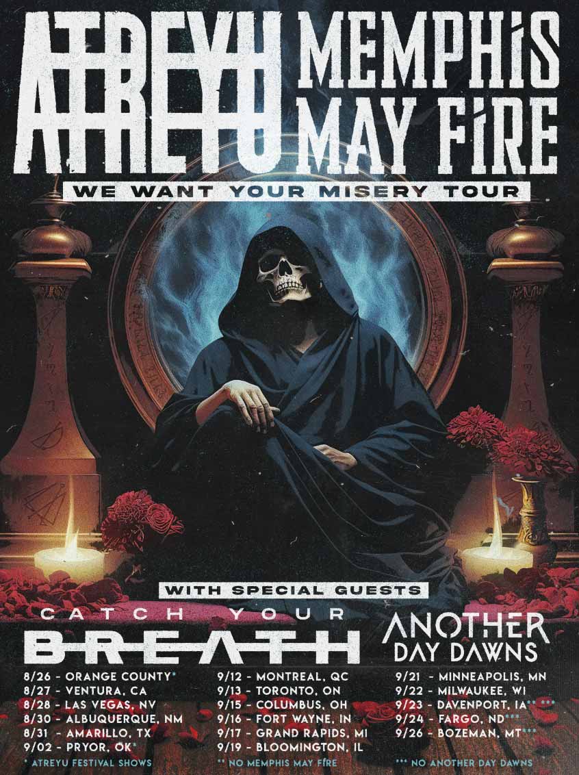 Atreyu Memphis May Fire North American co-headline tour dates