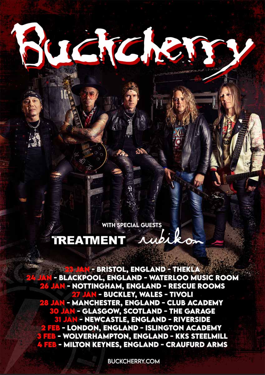 Buckcherry UK tour dates for 2024