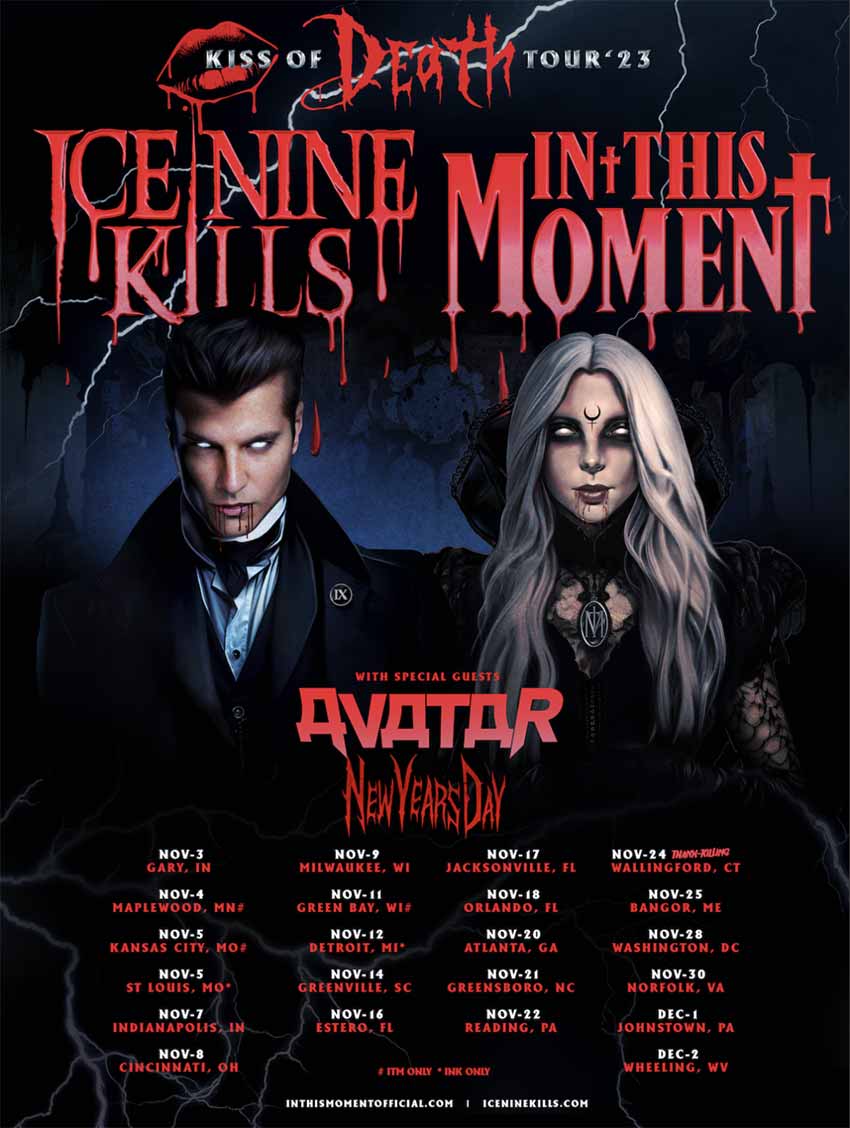 Ice Nine Kills In This Moment tour dates 2023