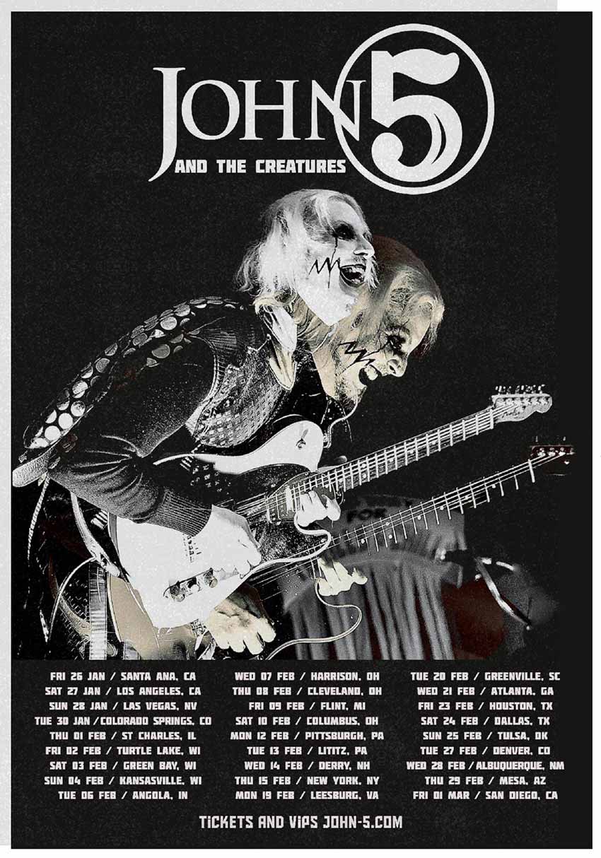 John 5 tour dates with The Creatures