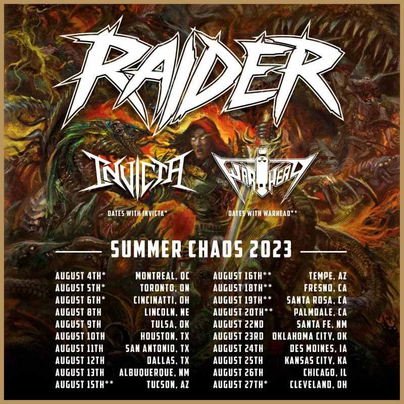Raider tour dates 2023