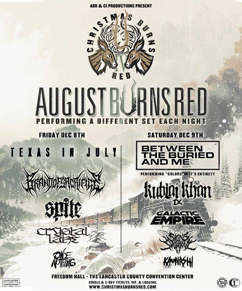 August Burns Christmas 2023 flyer