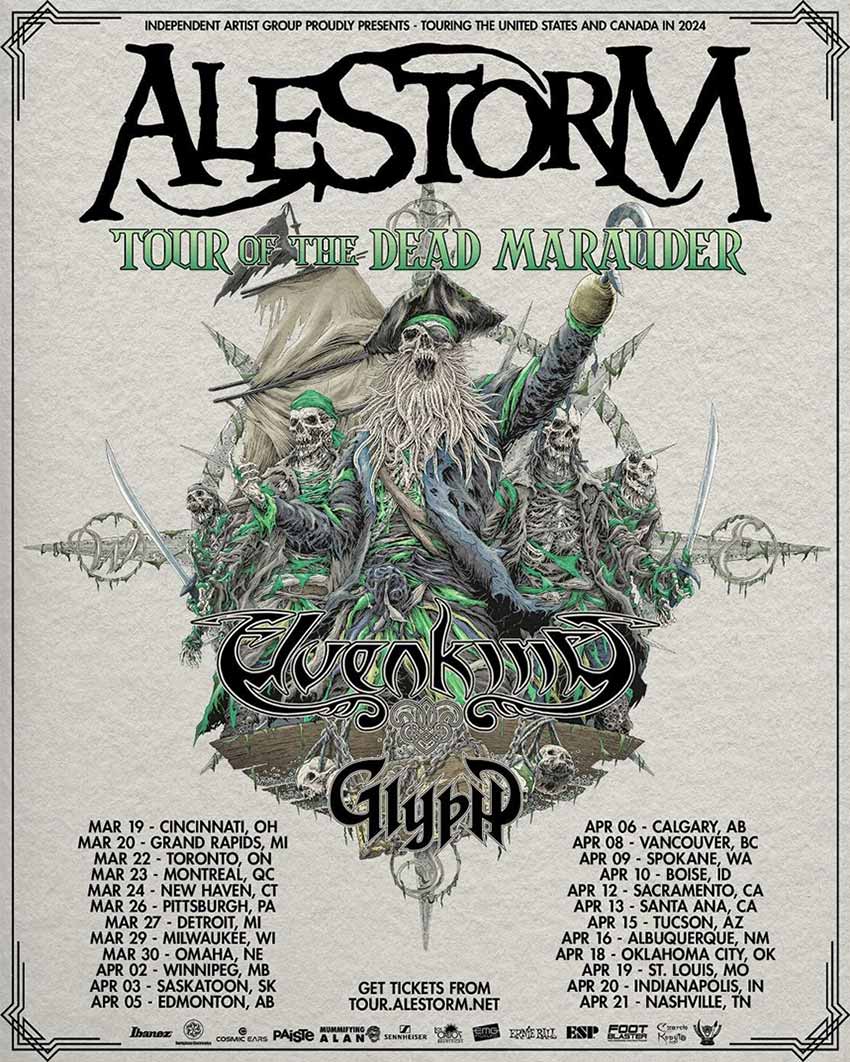 Alestorm North American tour 2024