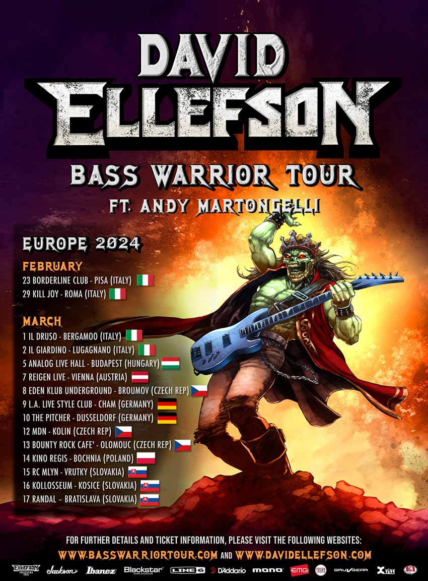 David Ellefson European tour dates 2024