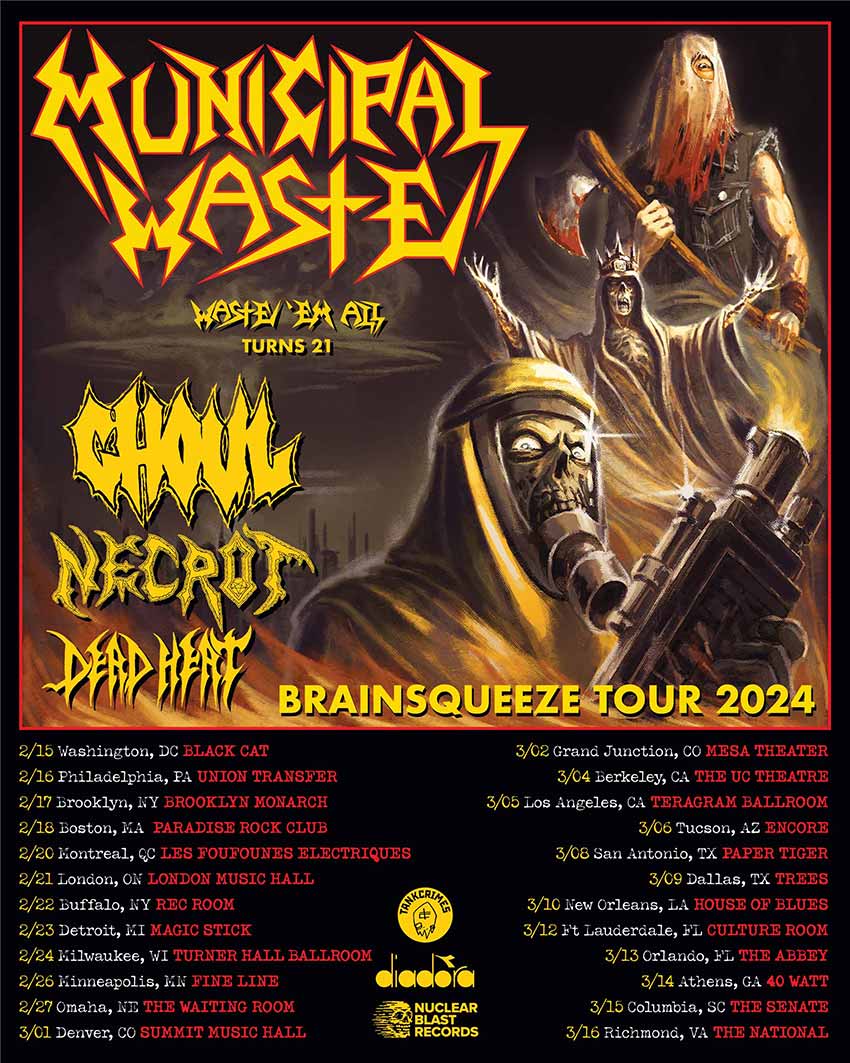 Municipal Waste USA tour dates 2024