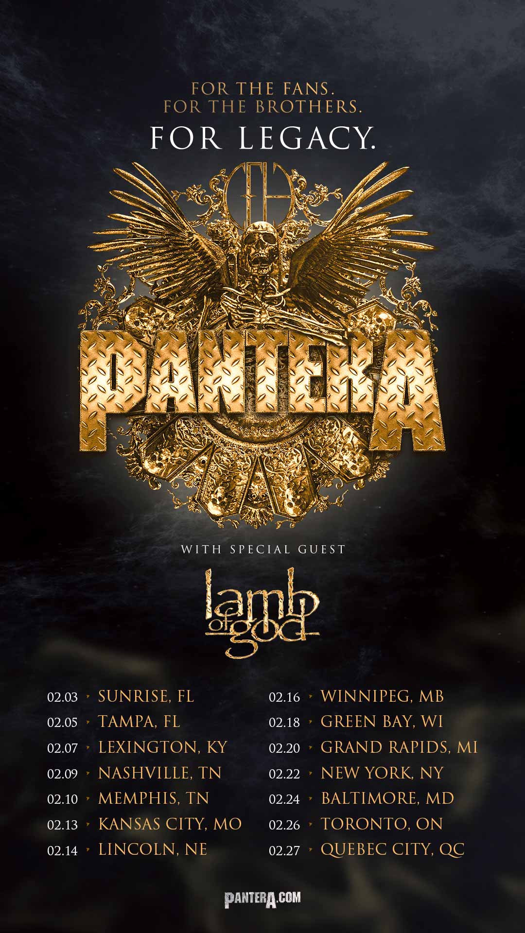 Pantera with Lamb of God tour admat