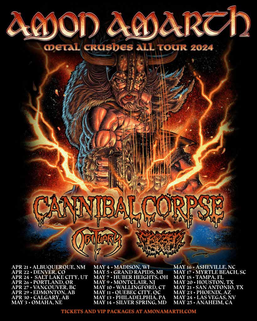 Amon Amarth North American tour 2024