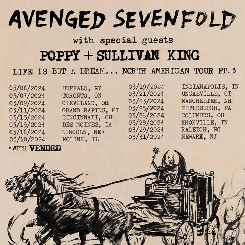 Avenged Sevenfold tour 2024 admat
