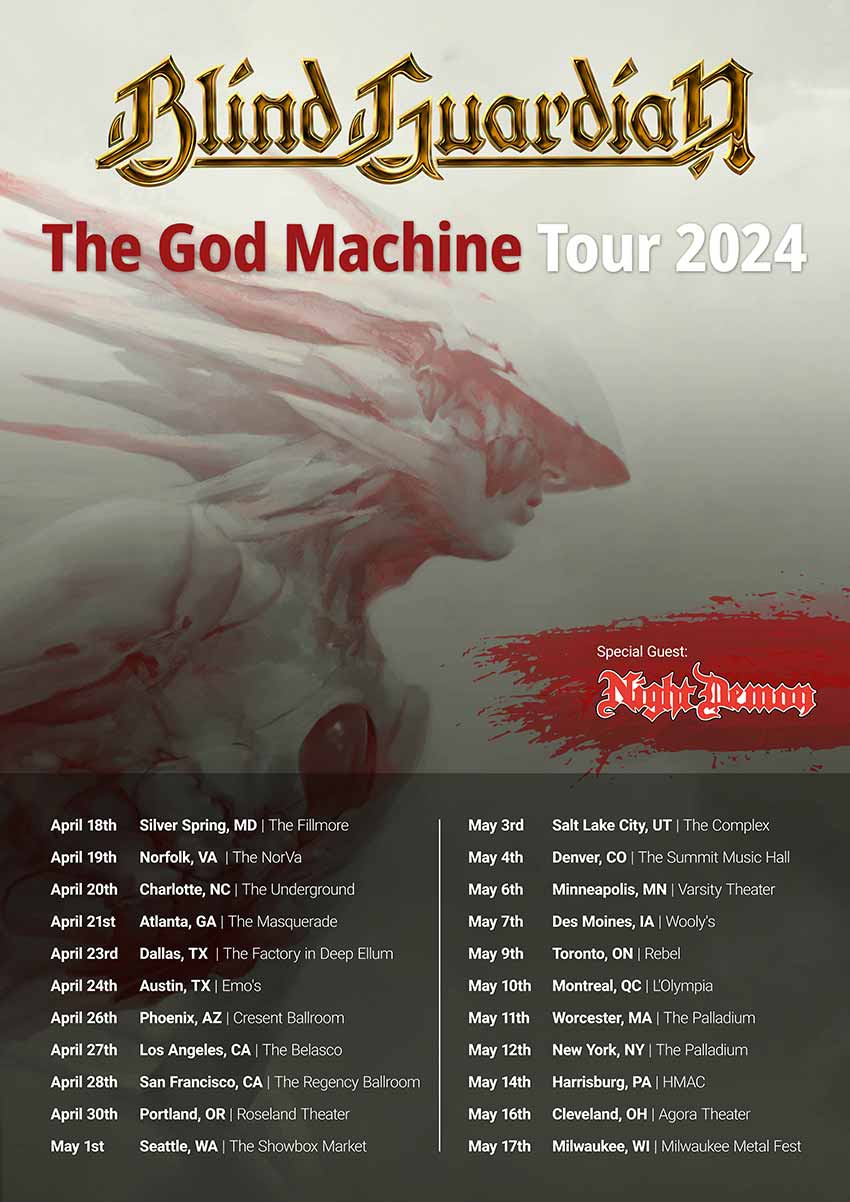 Blind Guardian tour dates 2024