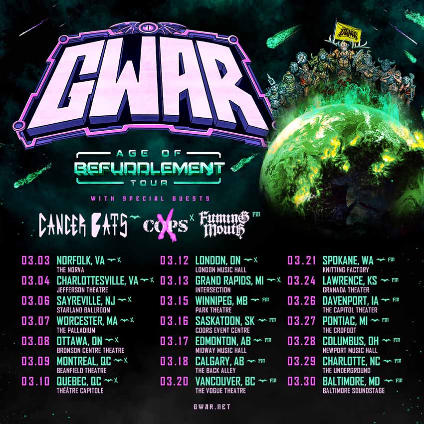 Gwar tour dates 2024
