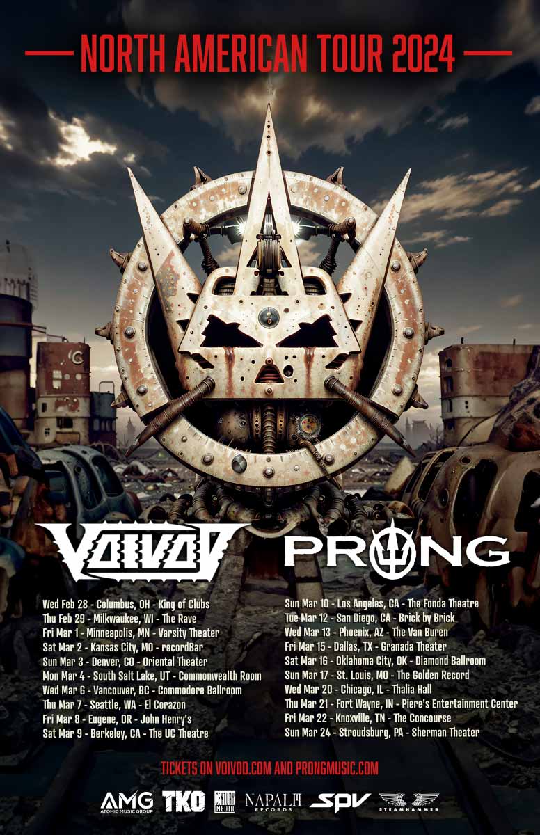 Voivod and Prong tour dates North America 2024