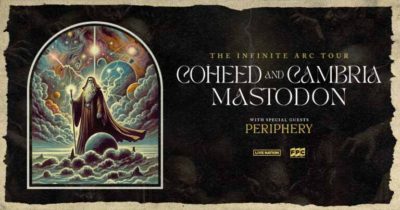 Coheed and Cambria plus Mastodon tour dates flyer