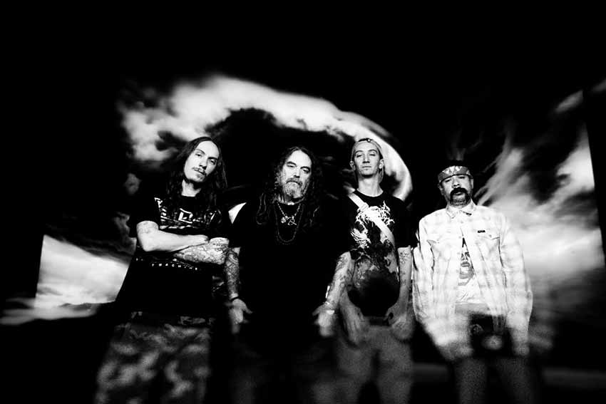 Soulfly promo photo for new 2025 album, 'Chama'