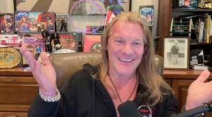 Screen shot of new Chris Jericho video inter view with SiriusXM's Trunk Nation