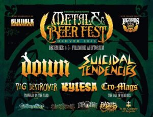 Fest flyer for the Decibel Metal and Beer Fest: Denver 2026