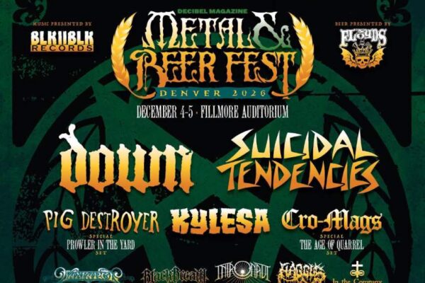 Fest flyer for the Decibel Metal and Beer Fest: Denver 2026