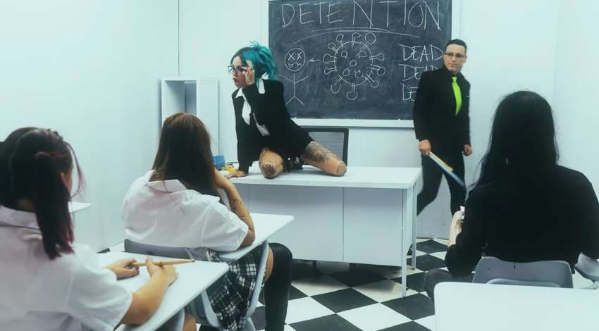 Screenshot from new Stitched Up Heart video