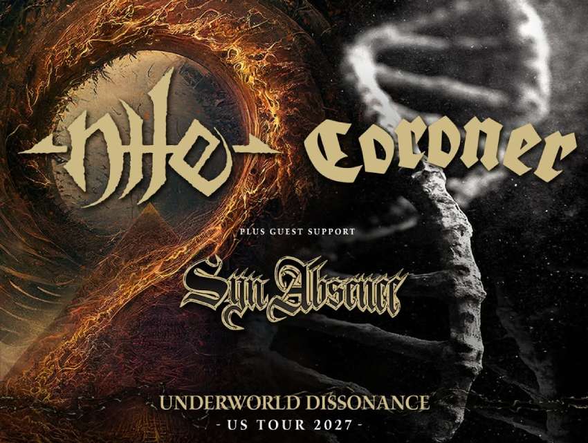 Nile and Coroner tour flyer 2026