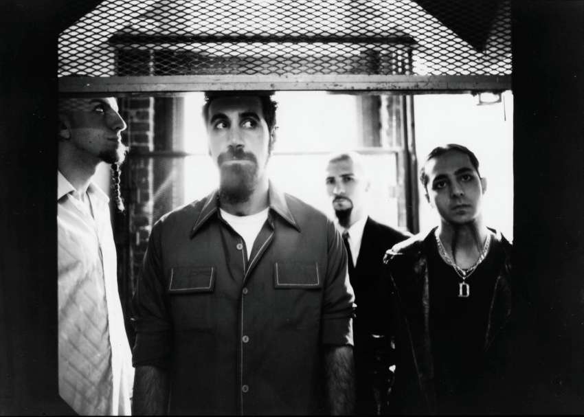 System of a Down promo photo from 'Toxicity" era